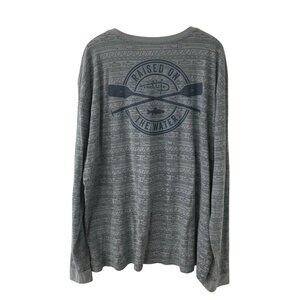 Real Life Ocean Washed Fish T-Shirt All Over Print‎ Raised On The Water Blue 2XL